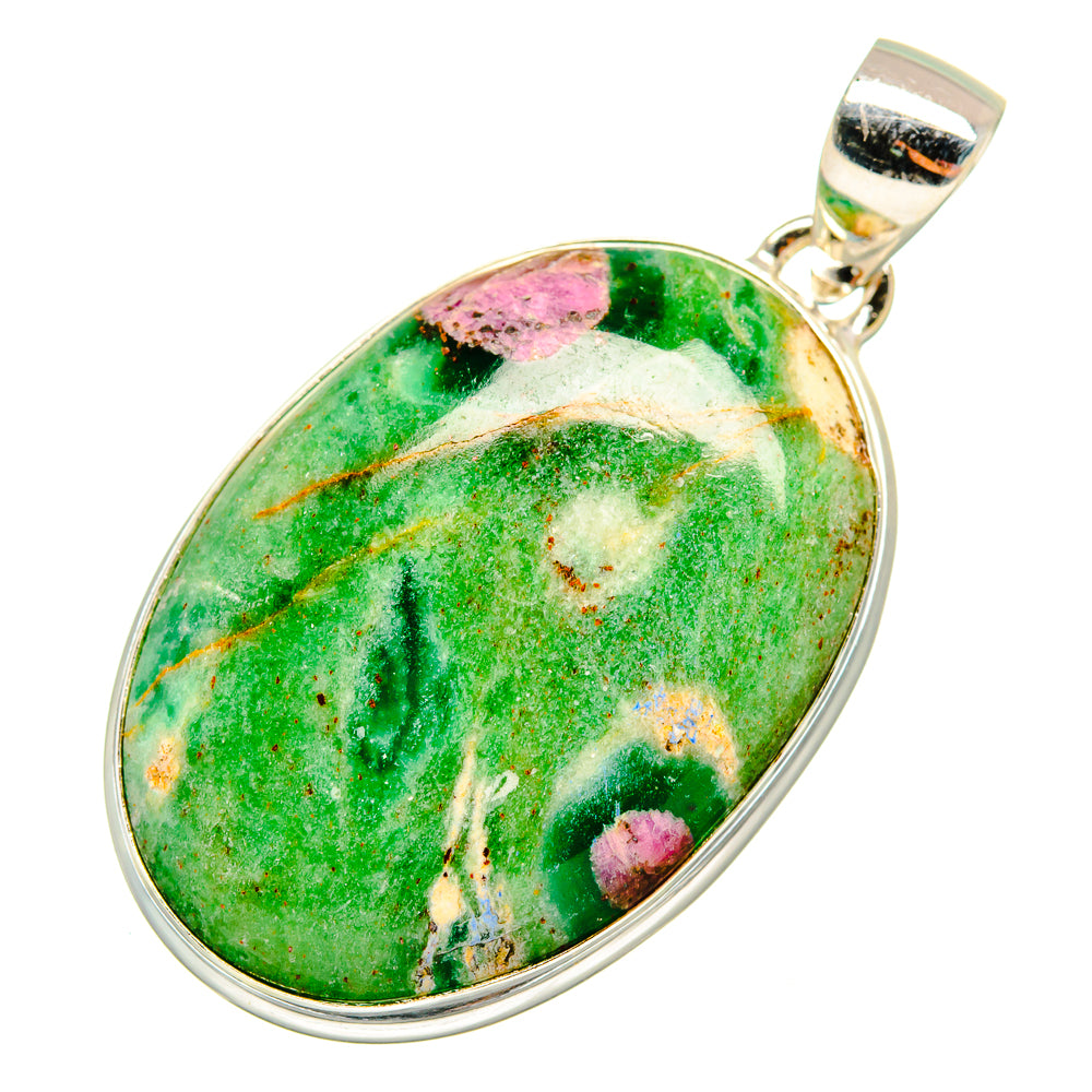 Ruby Fuchsite Pendants handcrafted by Anasilvercos - PD9657
