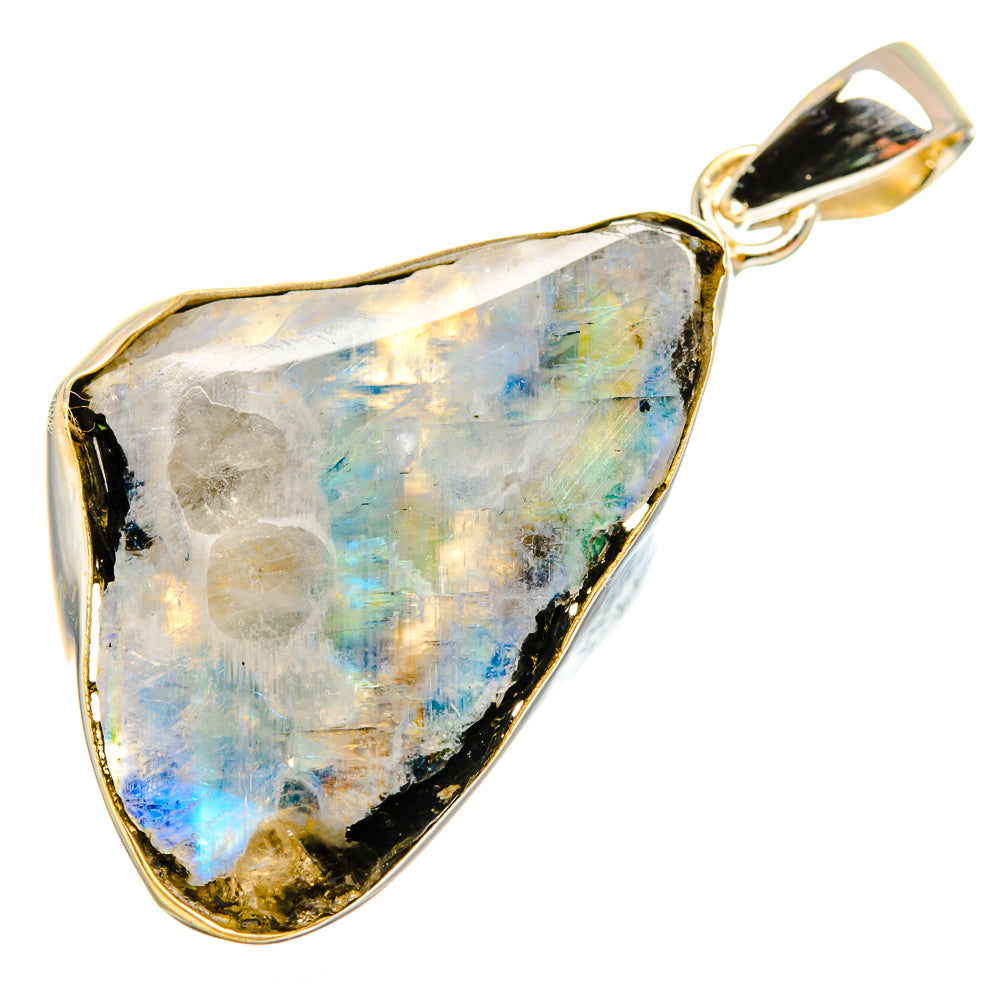 Rainbow Moonstone Pendants handcrafted by Anasilvercos - PD9662