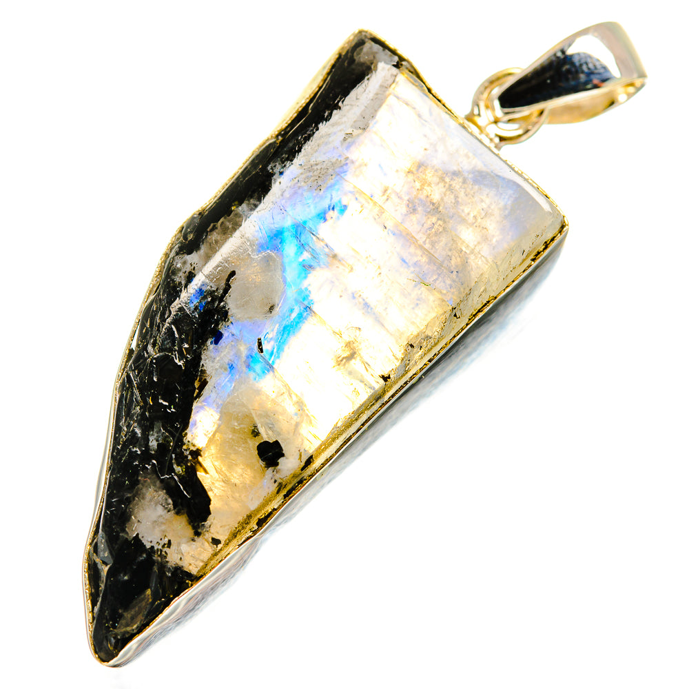 Rainbow Moonstone Pendants handcrafted by Anasilvercos - PD9664