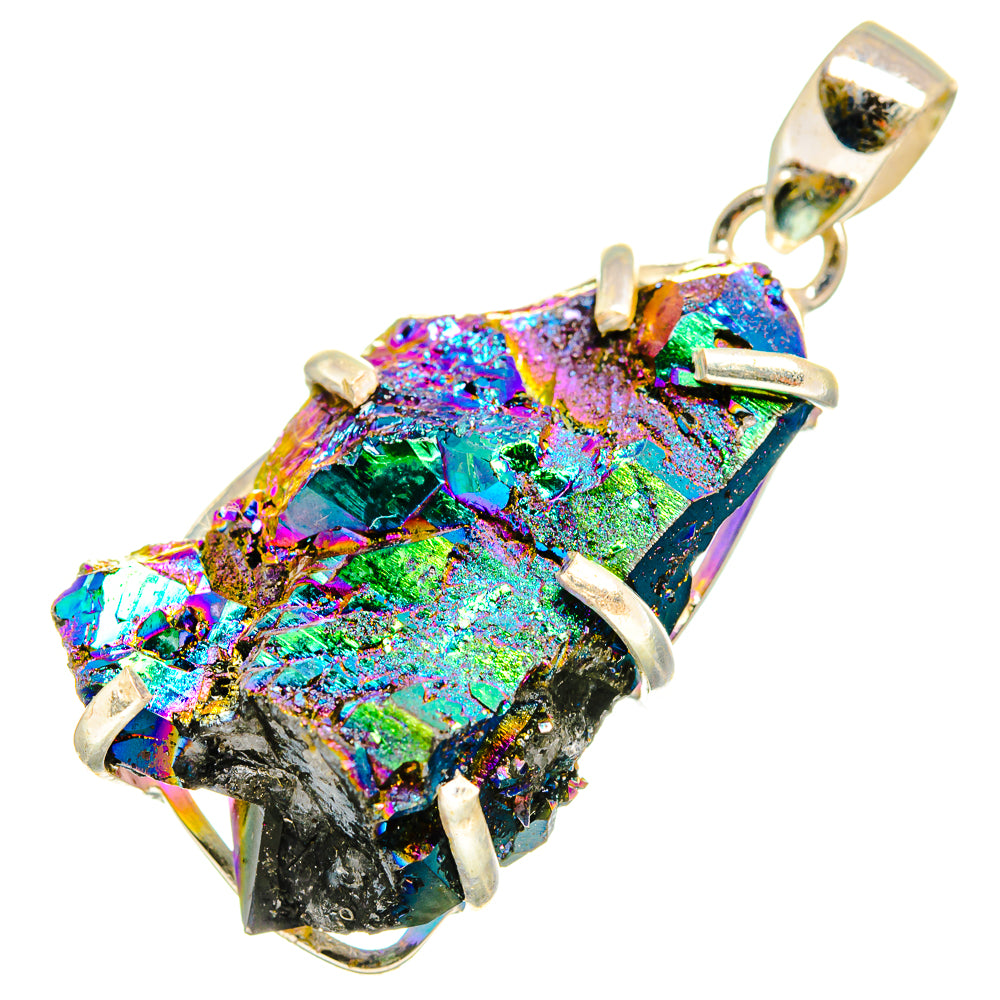 Titanium Sunshine Druzy Pendants handcrafted by Anasilvercos - PD9671