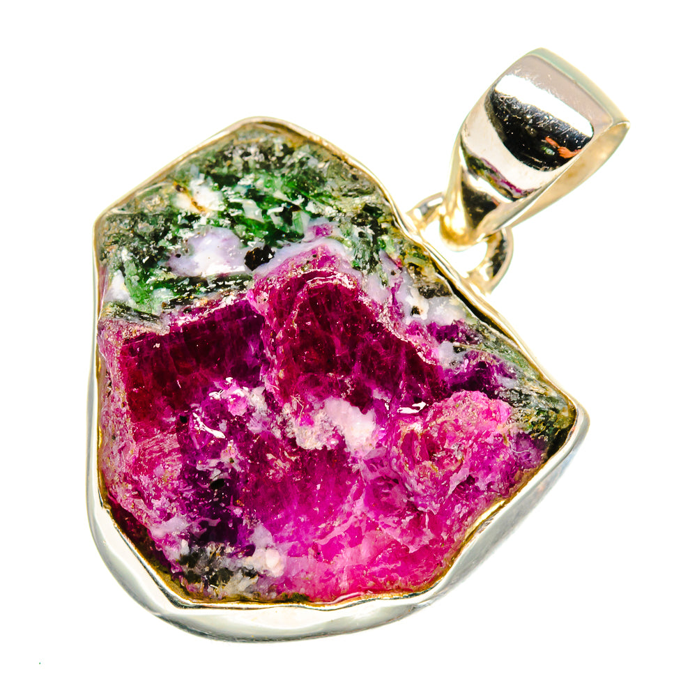 Ruby Zoisite Pendants handcrafted by Anasilvercos - PD9679