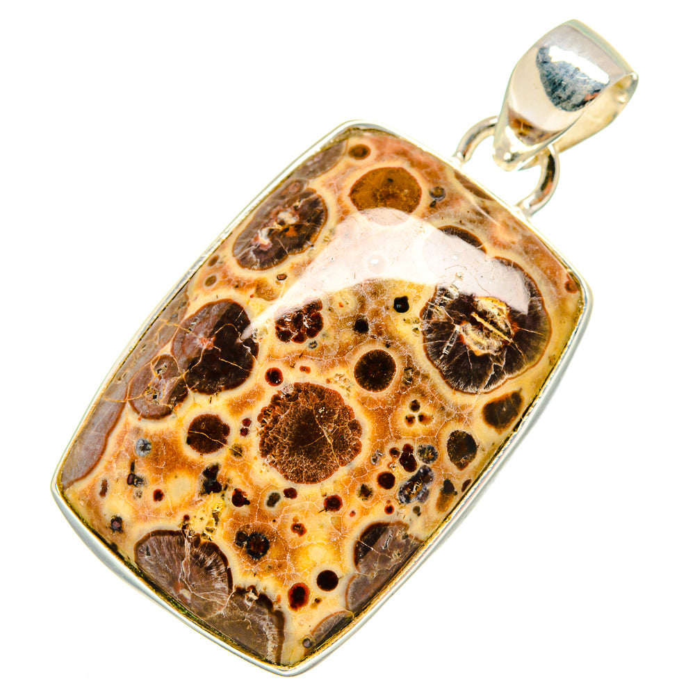 Mushroom Rhyolite Pendants handcrafted by Anasilvercos - PD9690