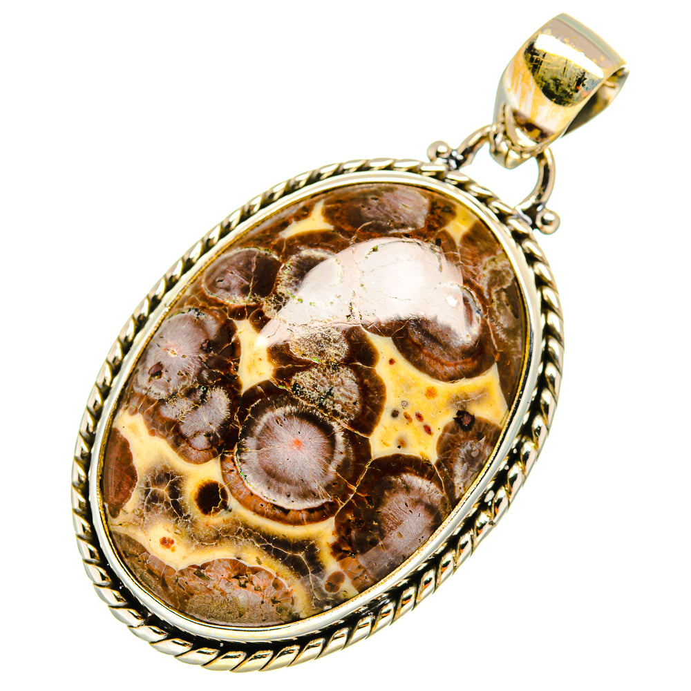 Mushroom Rhyolite Pendants handcrafted by Anasilvercos - PD9692