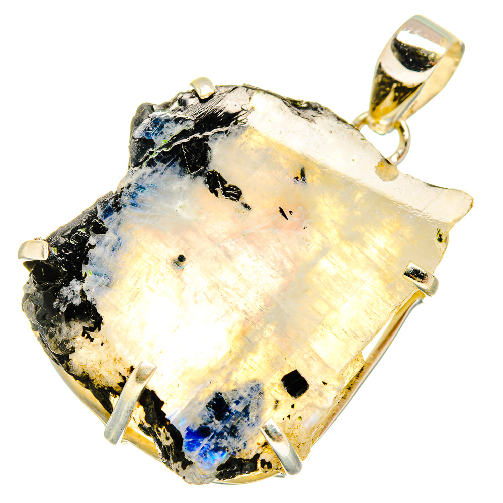 Rainbow Moonstone Pendants handcrafted by Anasilvercos - PD9697