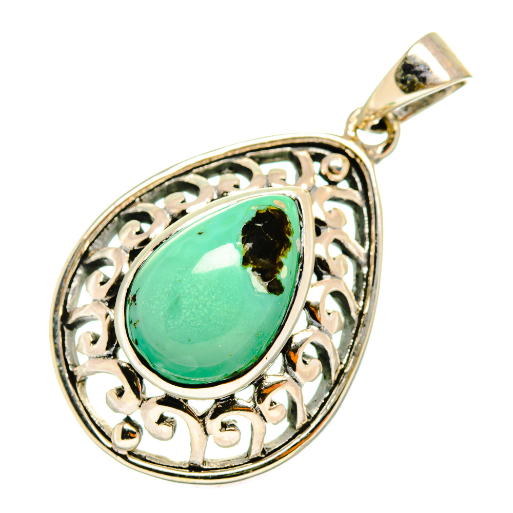 Tibetan Turquoise Pendants handcrafted by Anasilvercos - PD9723