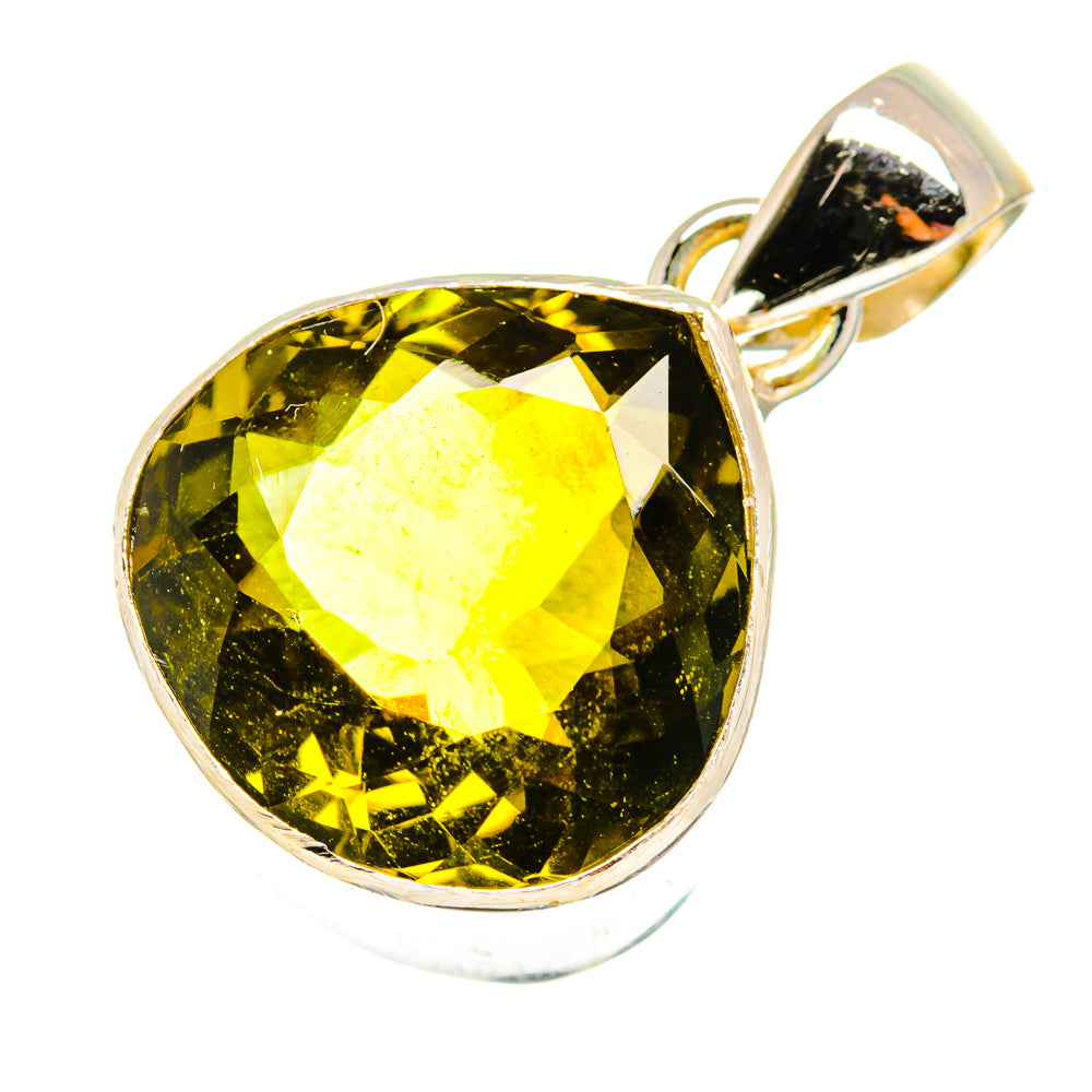 Olive Quartz Pendants handcrafted by Anasilvercos - PD9727
