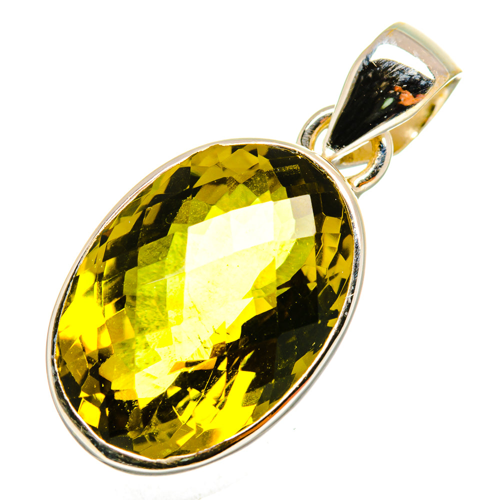 Olive Quartz Pendants handcrafted by Anasilvercos - PD9728