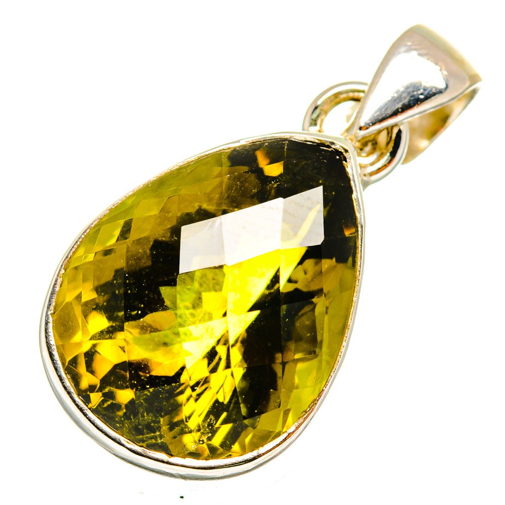 Olive Quartz Pendants handcrafted by Anasilvercos - PD9730