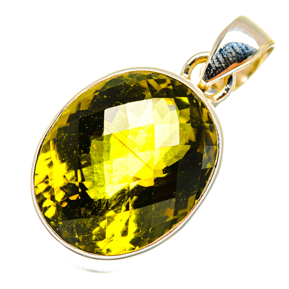 Olive Quartz Pendants handcrafted by Anasilvercos - PD9731