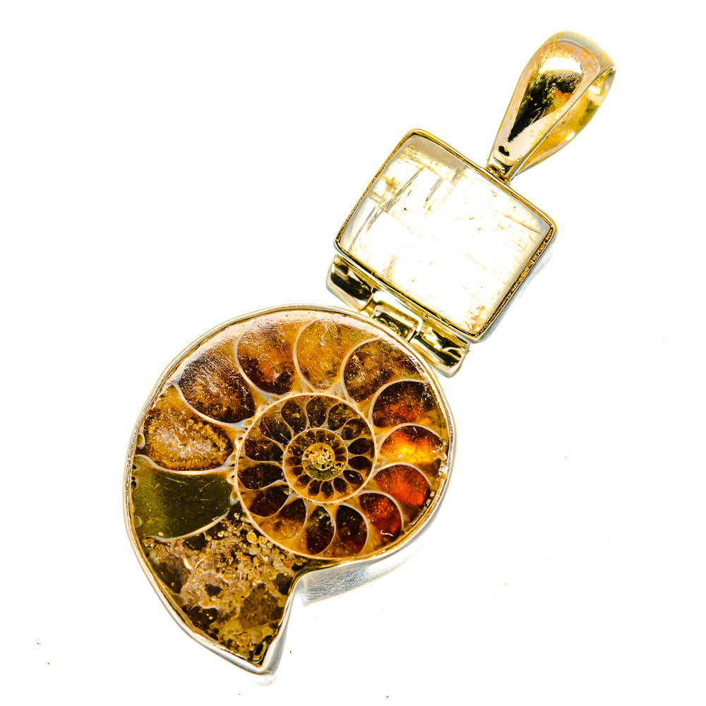 Ammonite Fossil Pendants handcrafted by Anasilvercos - PD9754