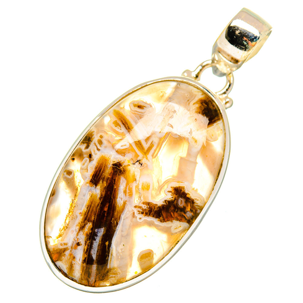 Turkish Tube Agate Pendants handcrafted by Anasilvercos - PD9761 - Photo 2