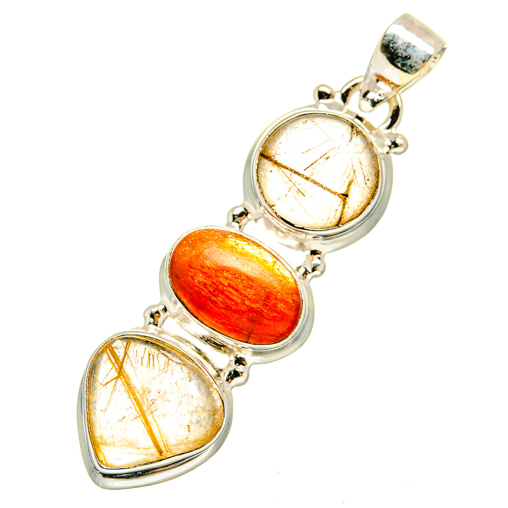 Rutilated Quartz Pendants handcrafted by Anasilvercos - PD9789