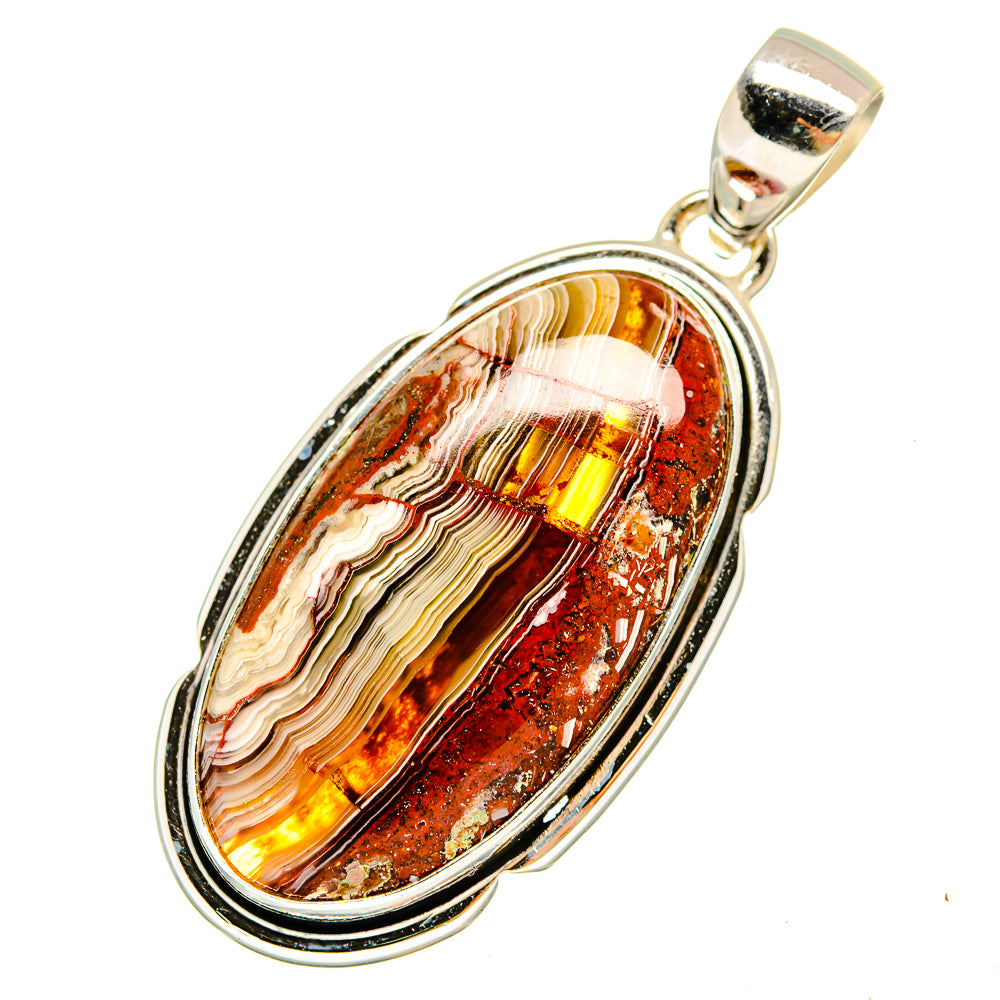 Crazy Lace Agate Pendants handcrafted by Anasilvercos - PD9795