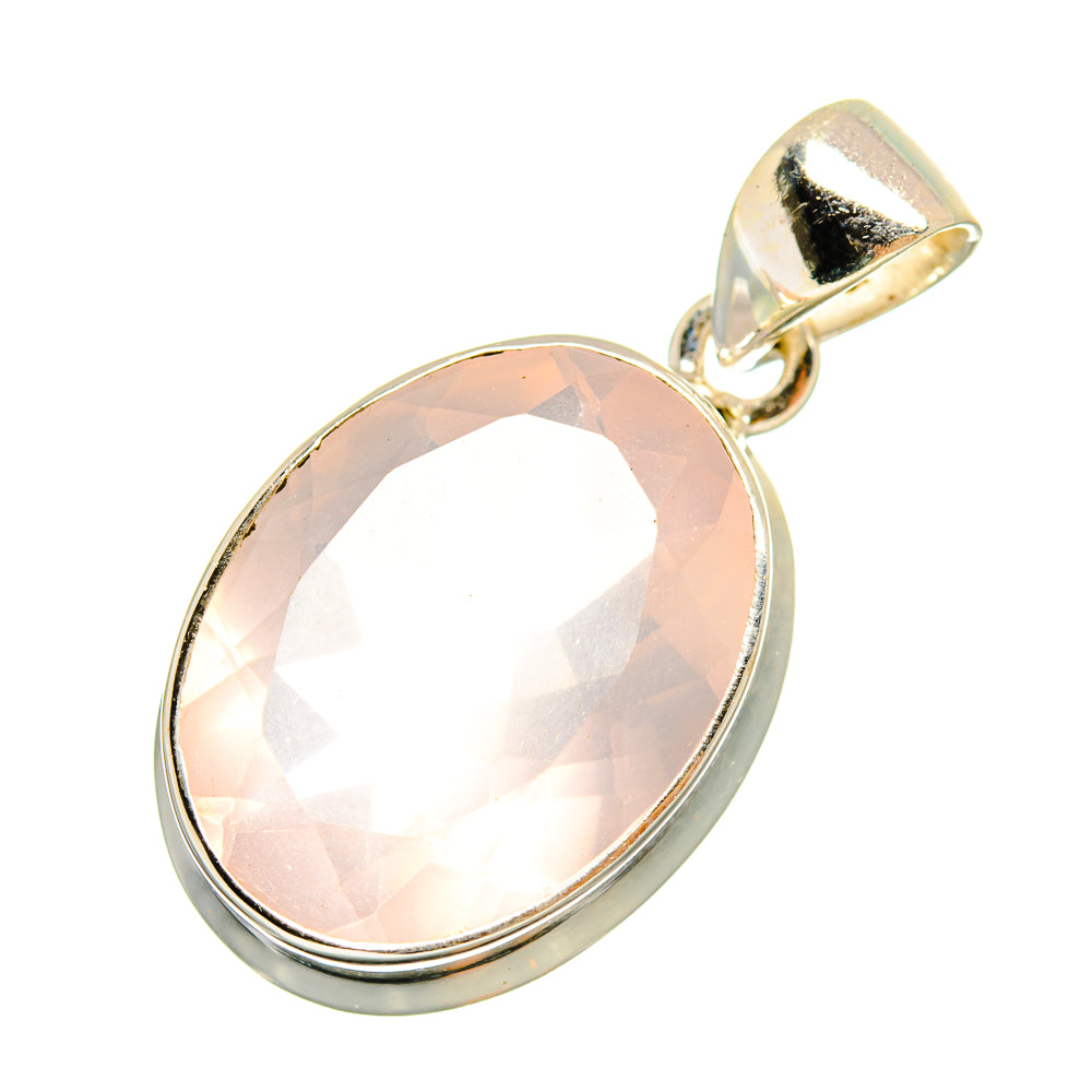 Rose Quartz Pendants handcrafted by Anasilvercos - PD9799