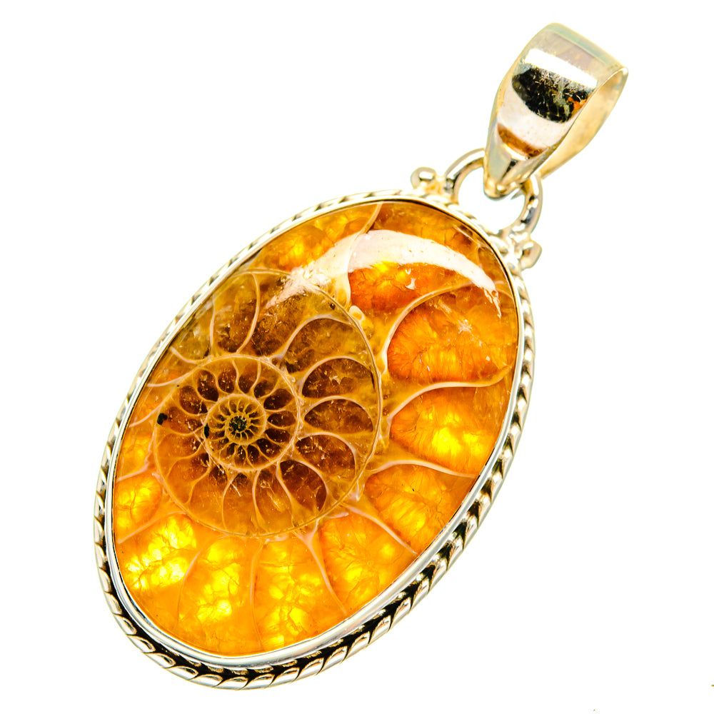 Ammonite Fossil Pendants handcrafted by Anasilvercos - PD9806