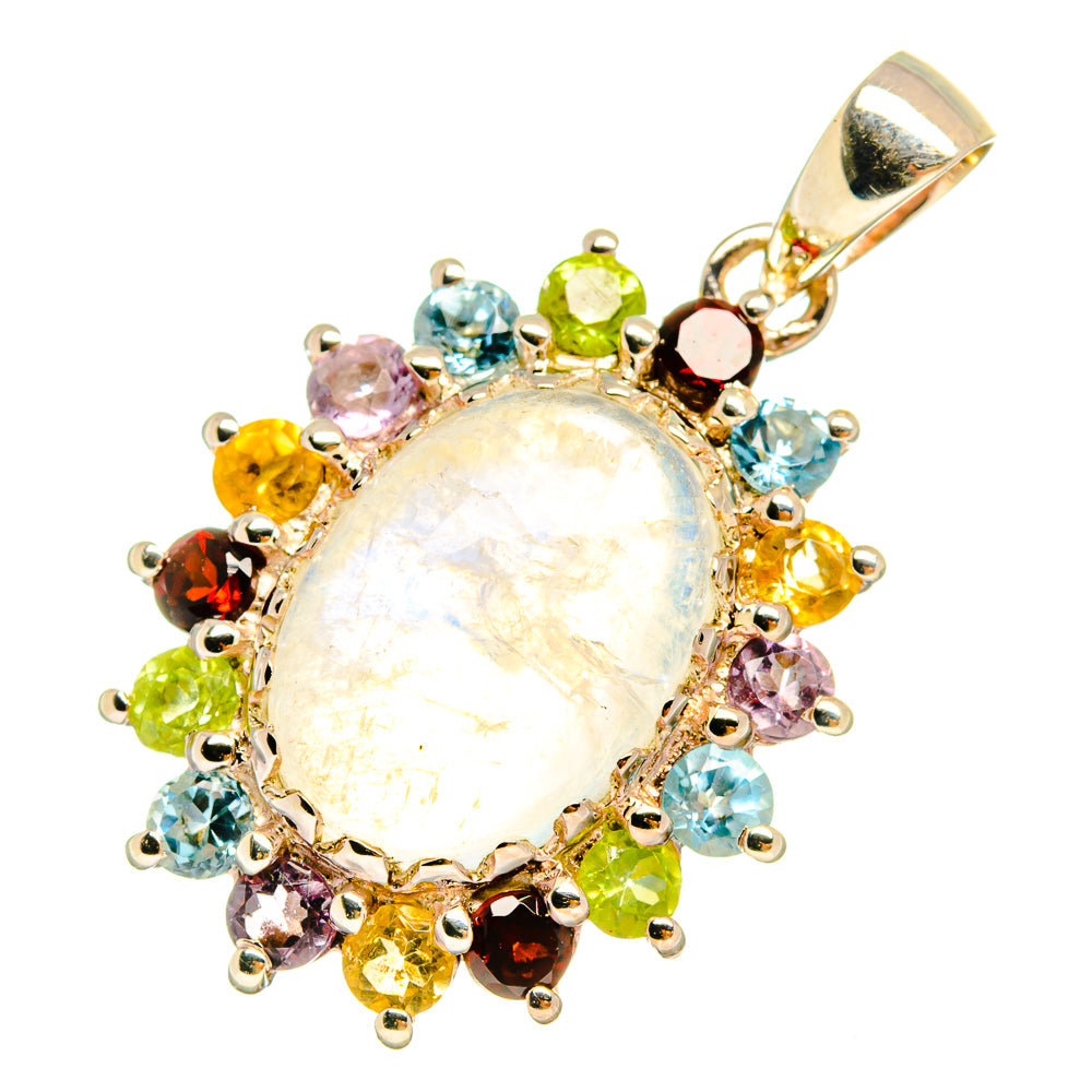 Rainbow Moonstone Pendants handcrafted by Anasilvercos - PD9814