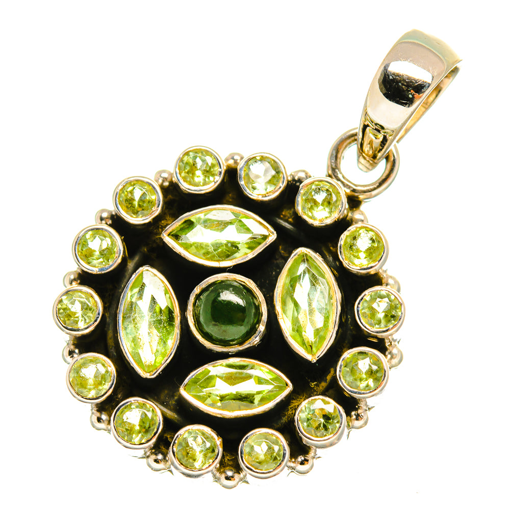 Green Tourmaline Pendants handcrafted by Anasilvercos - PD9816