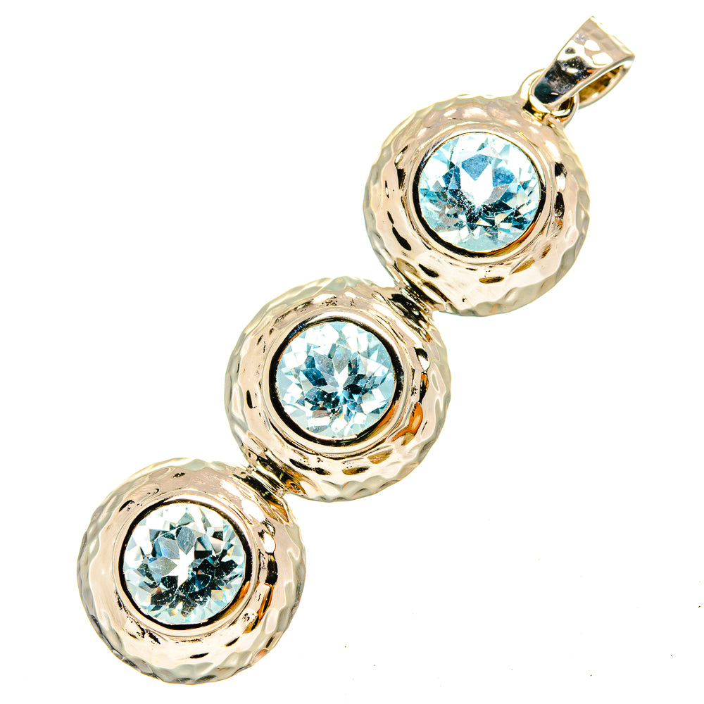 Blue Topaz Pendants handcrafted by Anasilvercos - PD9822