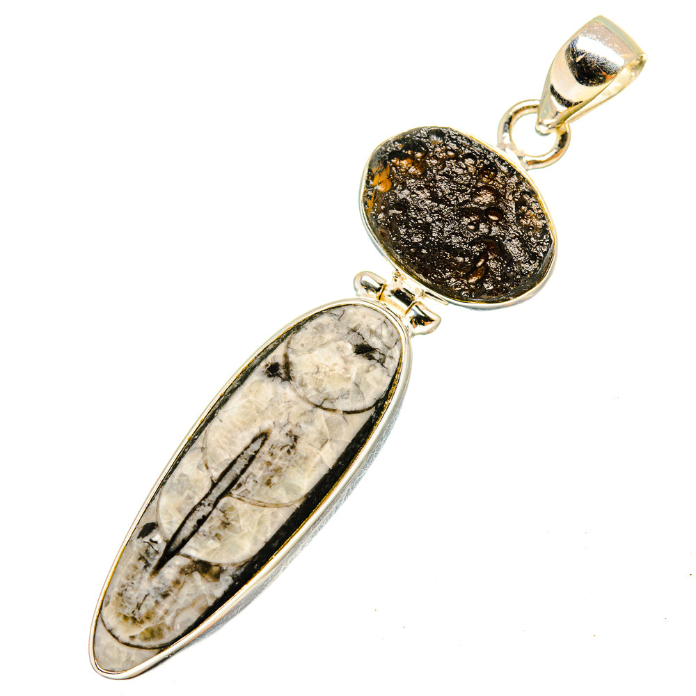Orthoceras Fossil Pendants handcrafted by Anasilvercos - PD9825