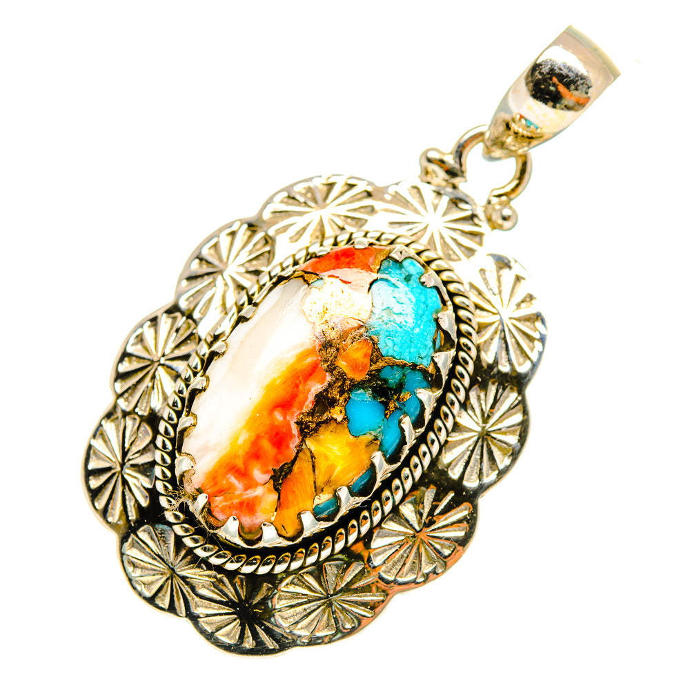 Spiny Oyster Turquoise Pendants handcrafted by Anasilvercos - PD9869