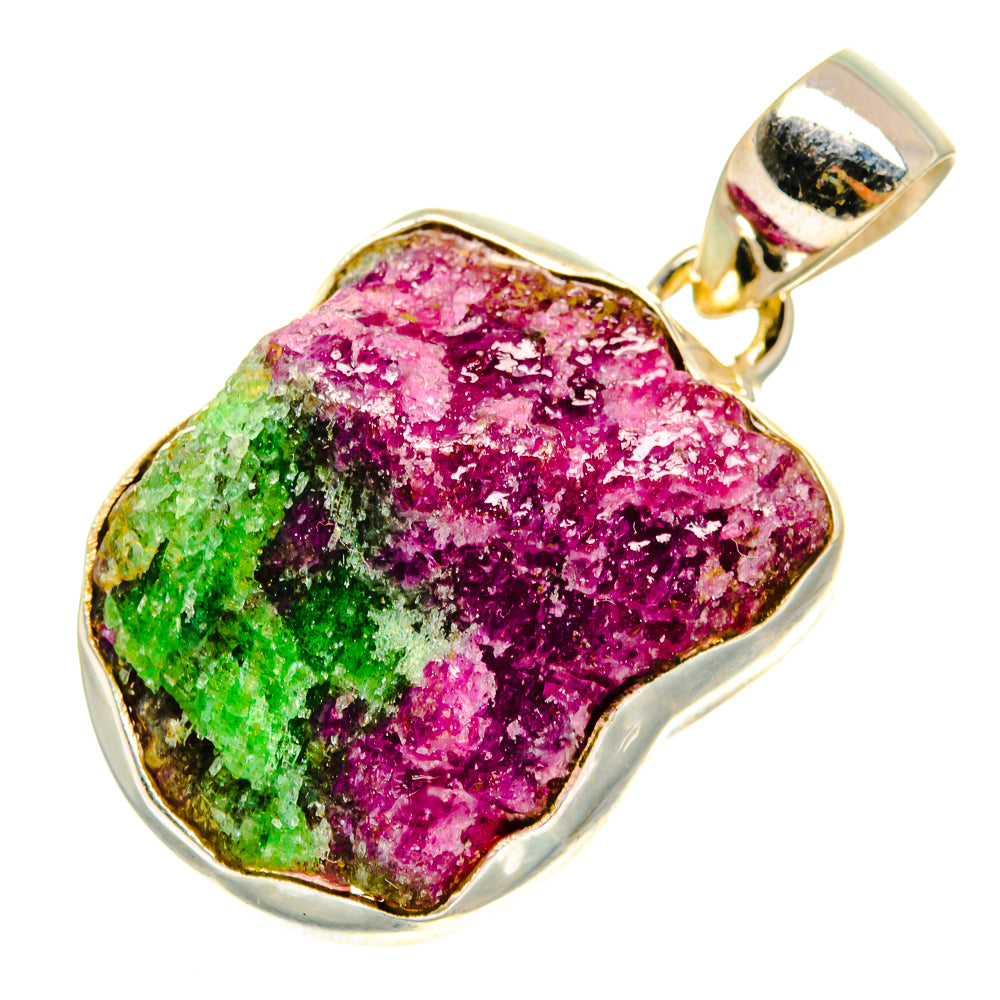 Ruby Zoisite Pendants handcrafted by Anasilvercos - PD9876