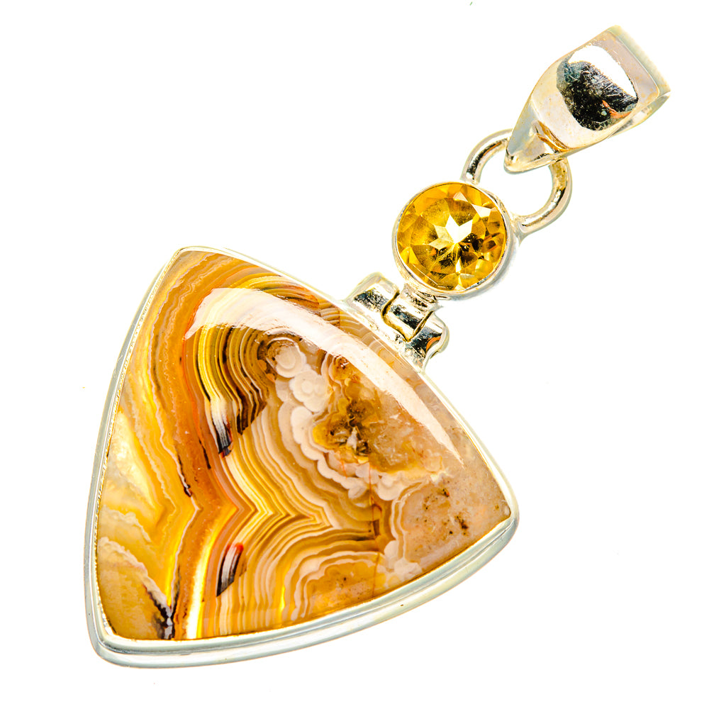 Laguna Lace Agate Pendants handcrafted by Anasilvercos - PD9878