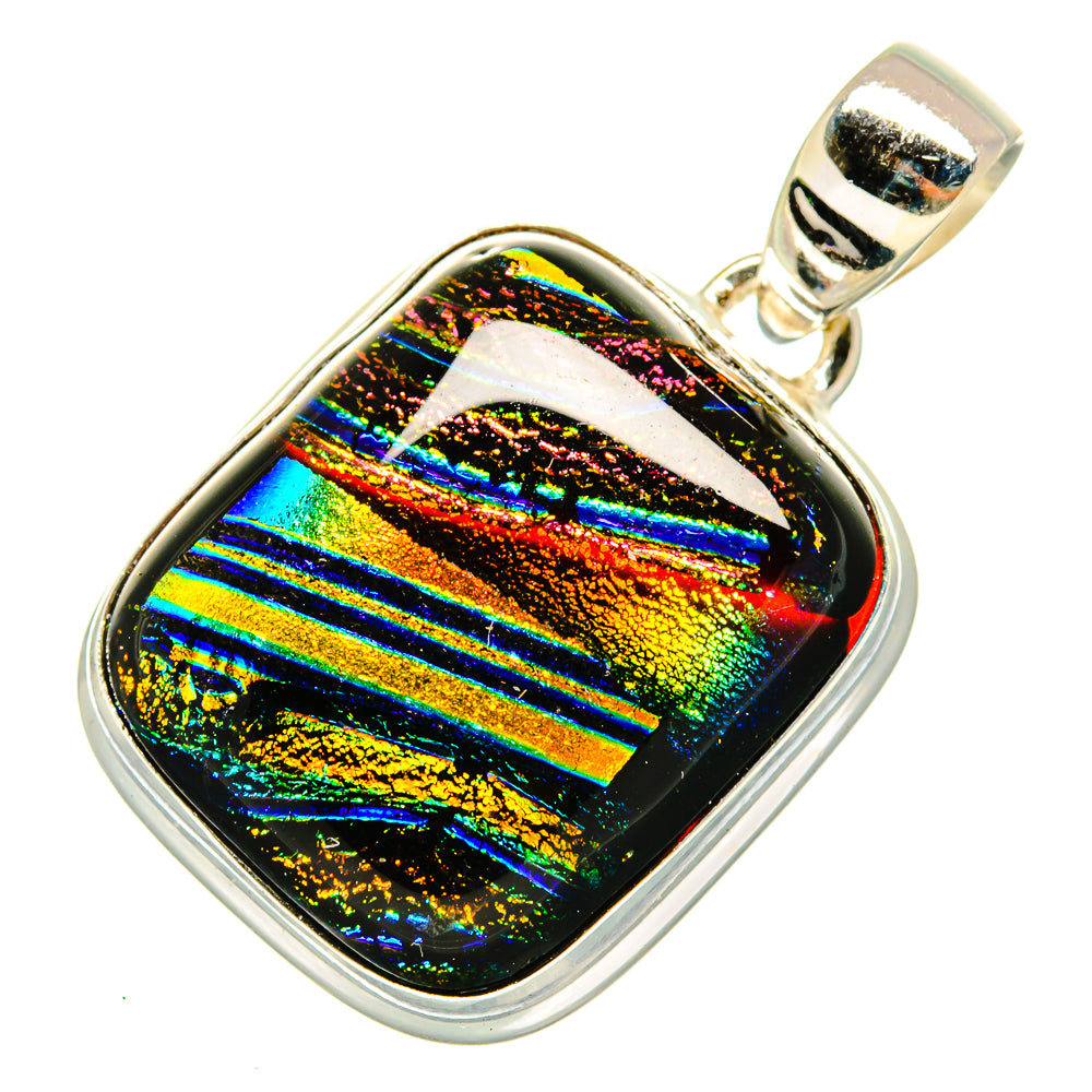 Dichroic Glass Pendants handcrafted by Anasilvercos - PD9888