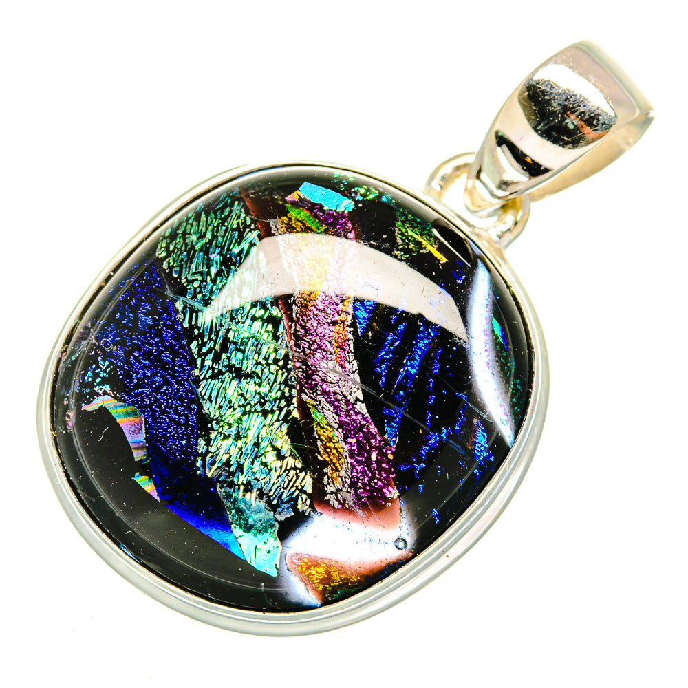 Dichroic Glass Pendants handcrafted by Anasilvercos - PD9890