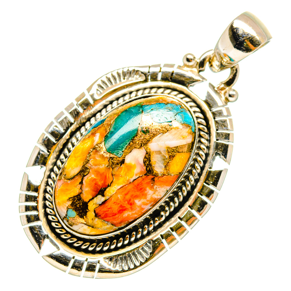 Spiny Oyster Turquoise Pendants handcrafted by Anasilvercos - PD9904