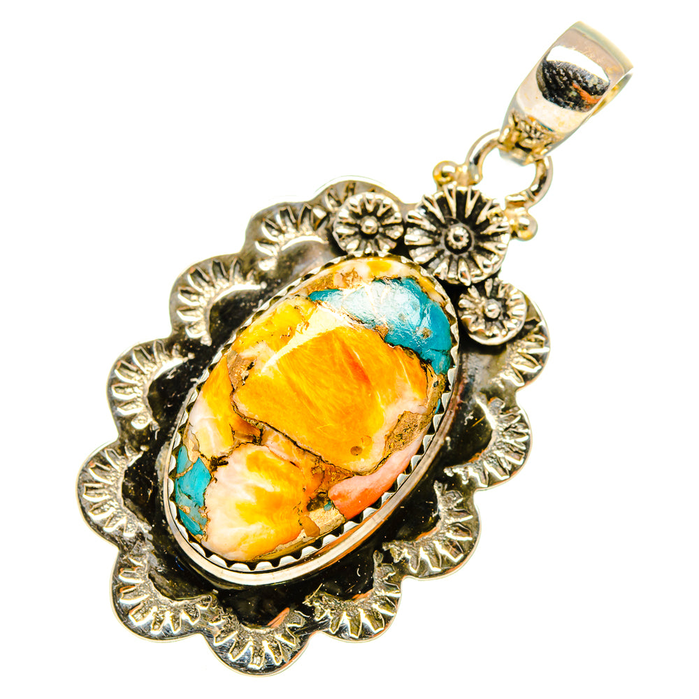 Spiny Oyster Turquoise Pendants handcrafted by Anasilvercos - PD9906