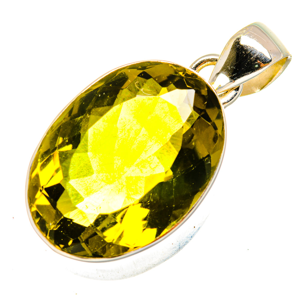 Olive Quartz Pendants handcrafted by Anasilvercos - PD9908