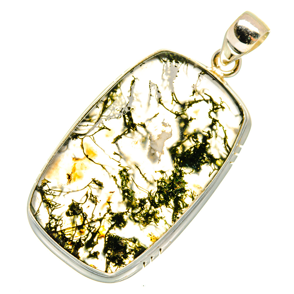 Green Moss Agate Pendants handcrafted by Anasilvercos - PD9921