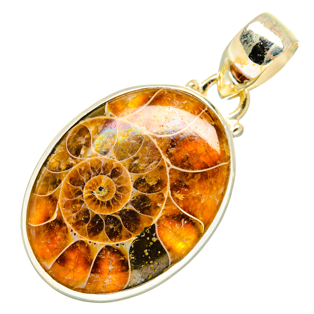 Ammonite Fossil Pendants handcrafted by Anasilvercos - PD9996