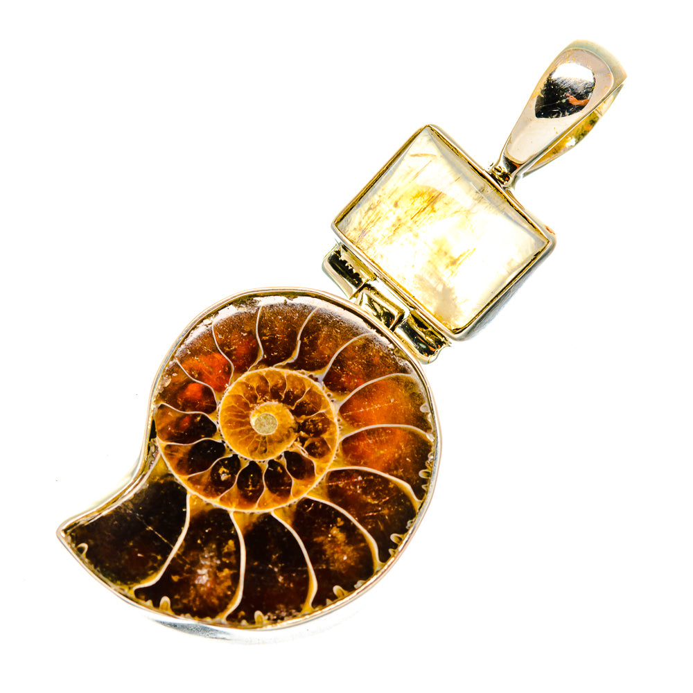 Ammonite Fossil Pendants handcrafted by Anasilvercos - PD9998