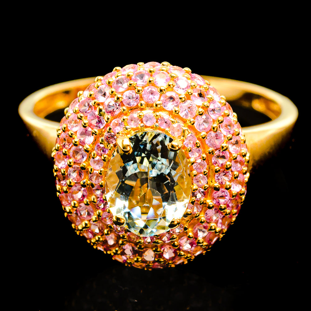 Aquamarine Rings handcrafted by Anasilvercos - R0596-AQM - Photo 2