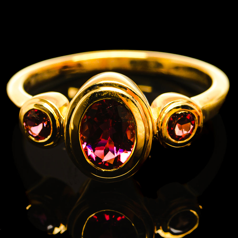 Pink Tourmaline Rings handcrafted by Anasilvercos - R0917-PTOUR - Photo 2