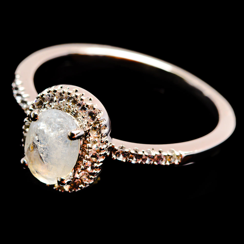 Moonstone Rings handcrafted by Anasilvercos - R12907-MOON-SIZE-6