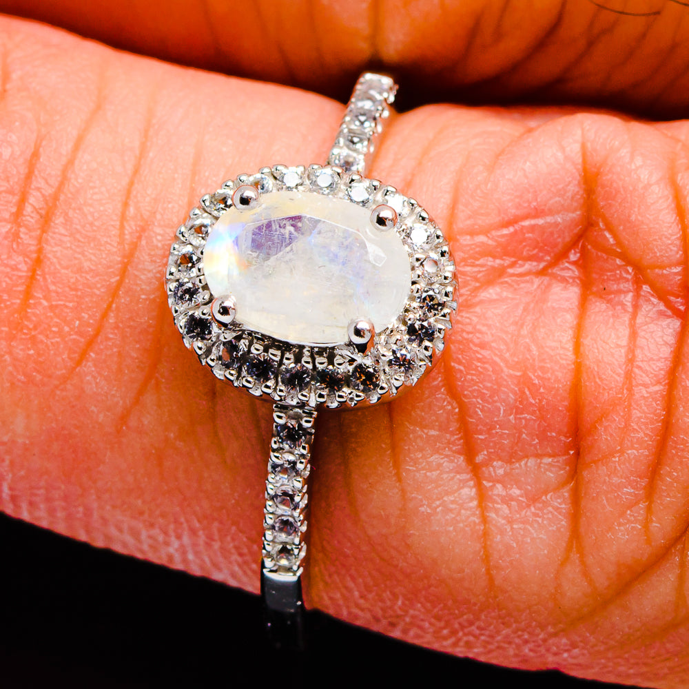 Moonstone Rings handcrafted by Anasilvercos - R12907-MOON-SIZE-6 - Photo 3