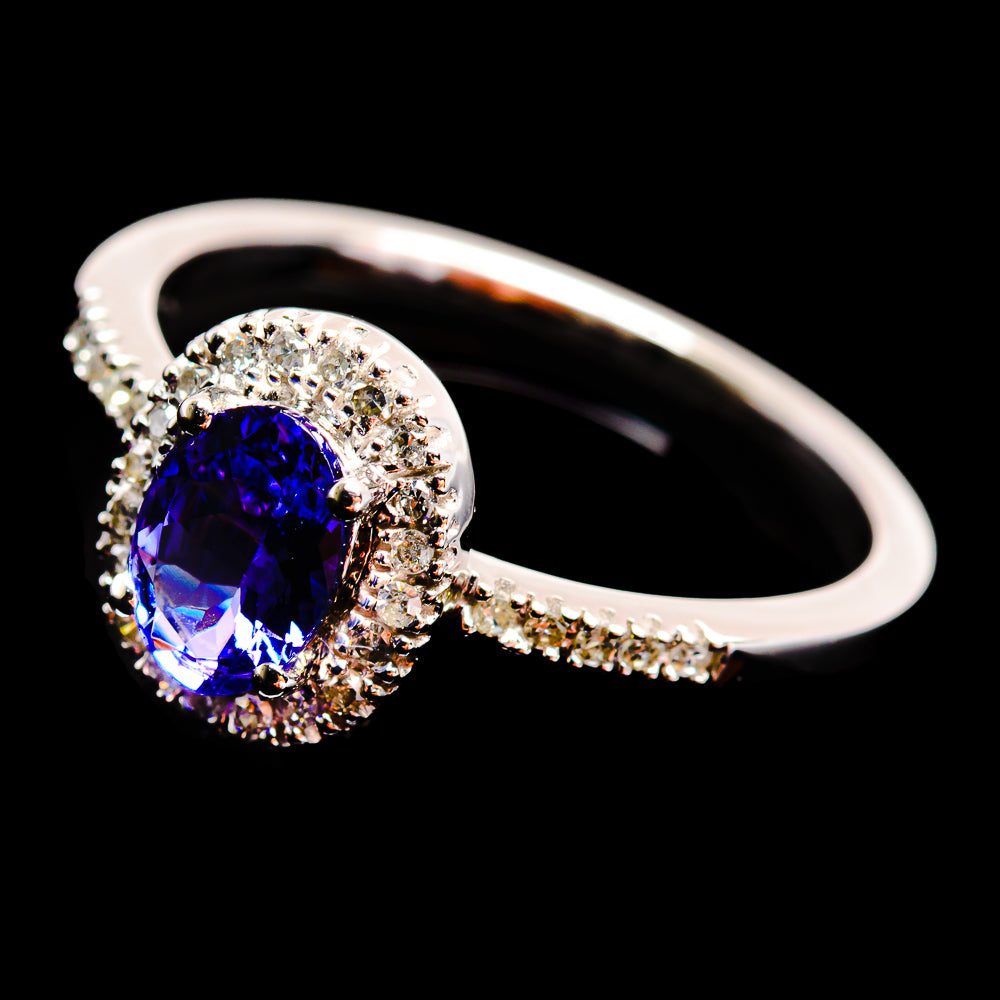 Tanzanite Rings handcrafted by Anasilvercos - R12907-TZ-SIZE-7