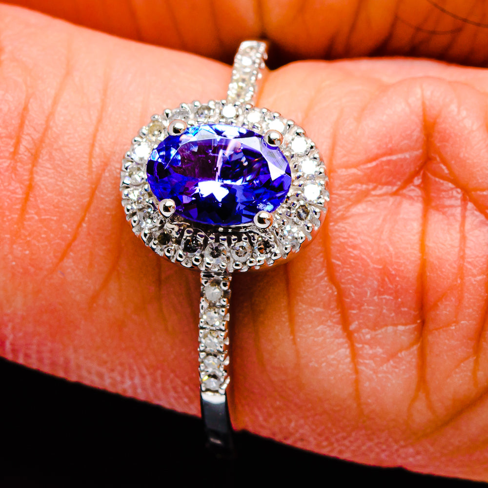 Tanzanite Rings handcrafted by Anasilvercos - R12907-TZ-SIZE-9 - Photo 3
