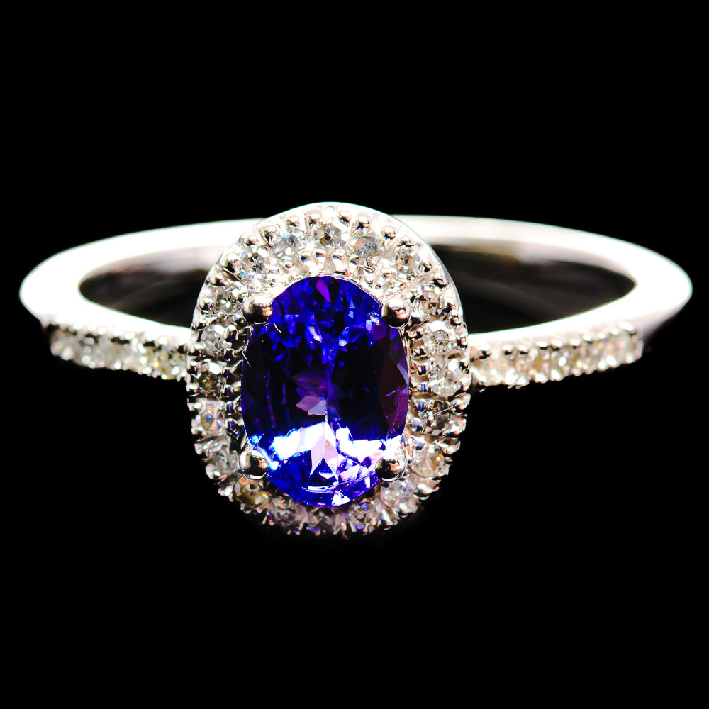 Tanzanite Rings handcrafted by Anasilvercos - R12907-TZ-SIZE-8 - Photo 2