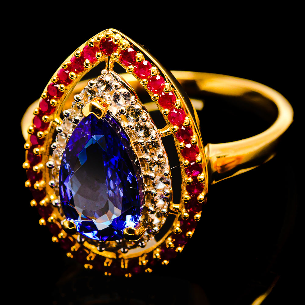 Tanzanite Rings handcrafted by Anasilvercos - R16056-TZ