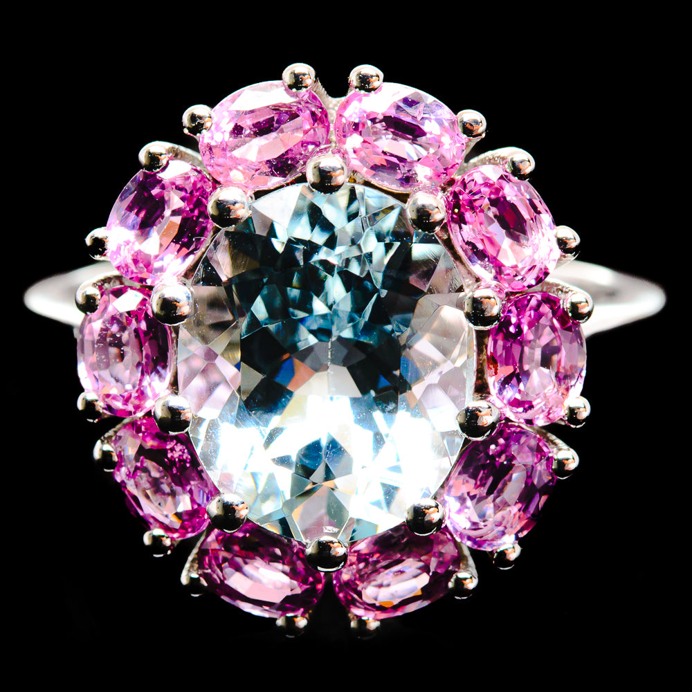 Aquamarine Rings handcrafted by Anasilvercos - R17003-AQUA-SIZE-8 - Photo 2