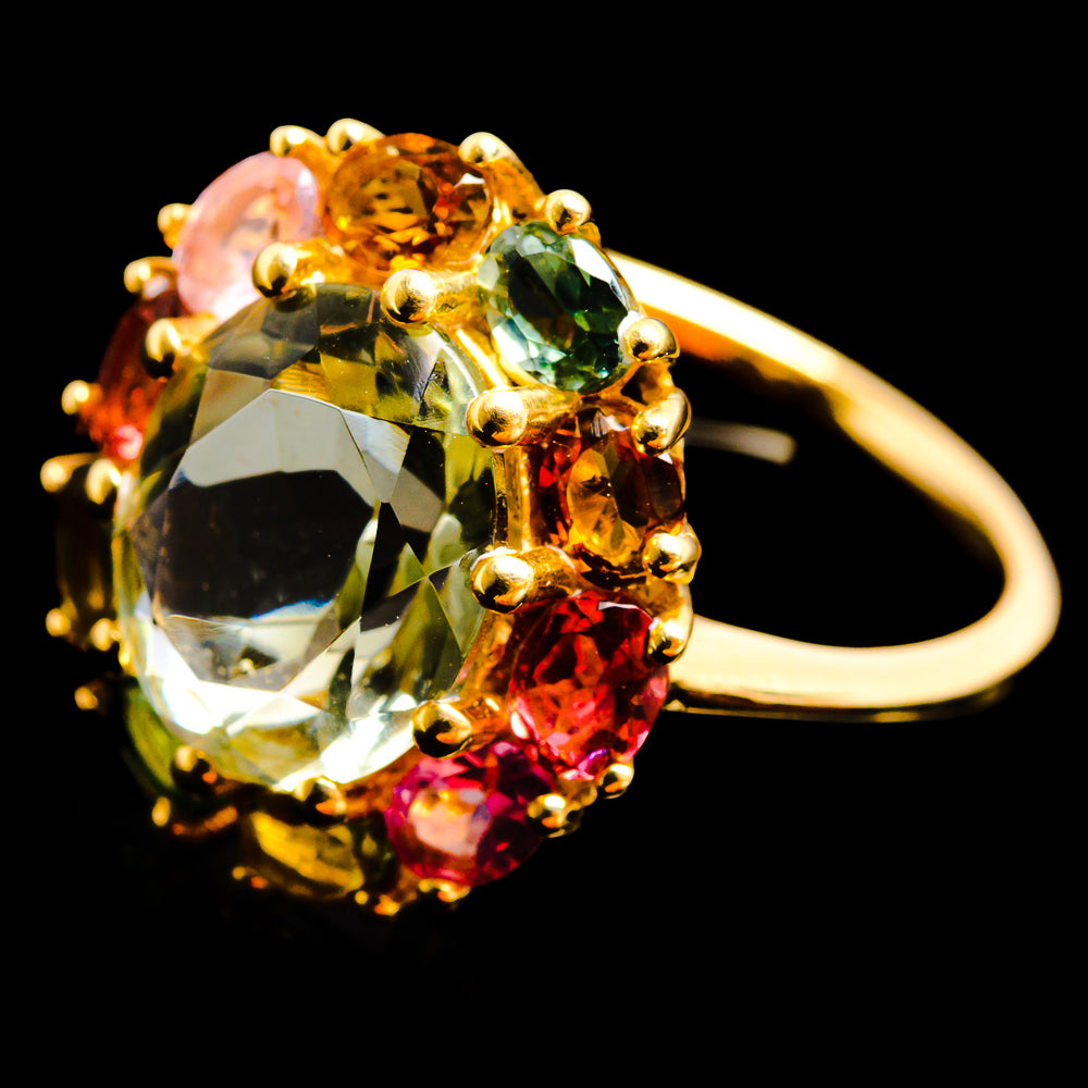 Green Amethyst Rings handcrafted by Anasilvercos - R17003-GAMY-SIZE-9