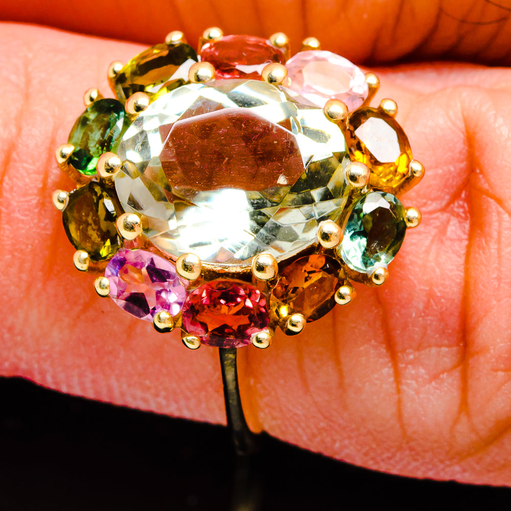 Green Amethyst Rings handcrafted by Anasilvercos - R17003-GAMY-SIZE-8 - Photo 3