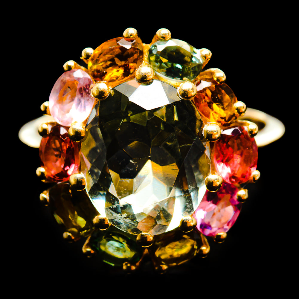 Green Amethyst Rings handcrafted by Anasilvercos - R17003-GAMY-SIZE-9 - Photo 2