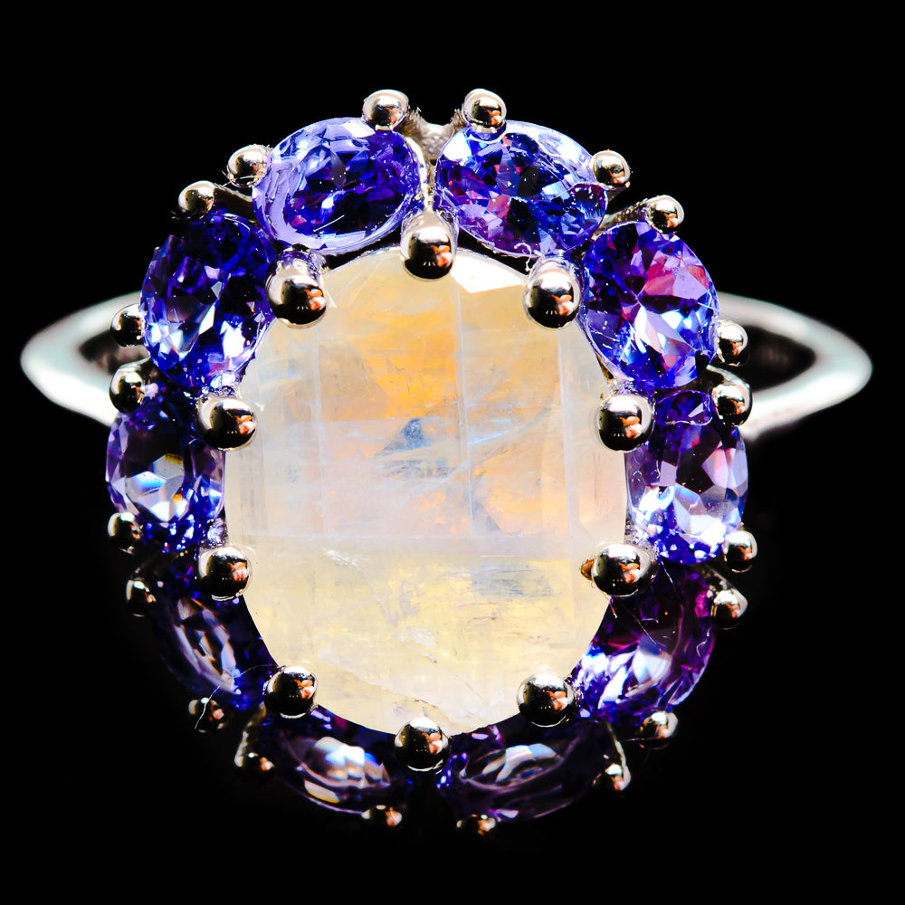 Rainbow Moonstone Rings handcrafted by Anasilvercos - R17003-MOONS-SIZE-6 - Photo 2