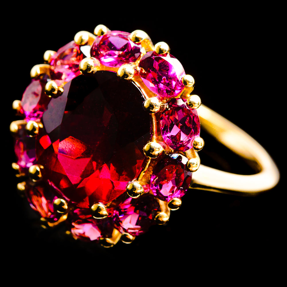 Rhodolite Garnet Rings handcrafted by Anasilvercos - R17003-RHO-SIZE-7