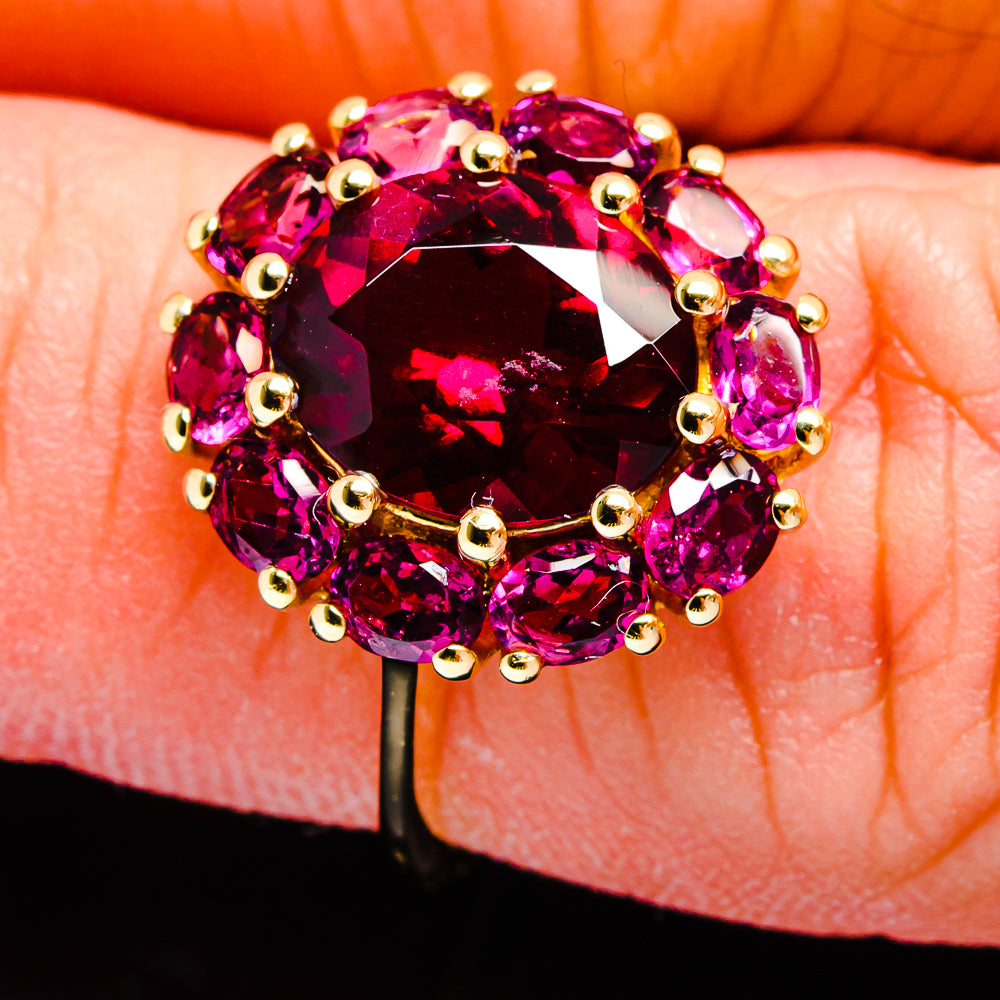 Rhodolite Garnet Rings handcrafted by Anasilvercos - R17003-RHO-SIZE-7 - Photo 3