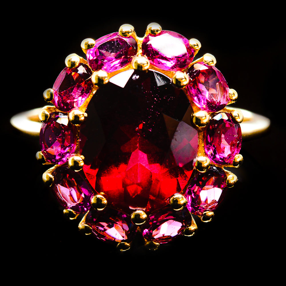 Rhodolite Garnet Rings handcrafted by Anasilvercos - R17003-RHO-SIZE-9 - Photo 2